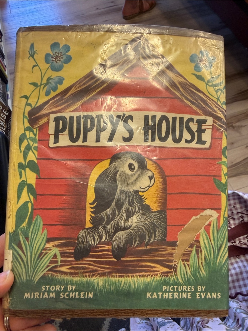 Puppy's House Vintage-Style Red Dog Book Cover Art